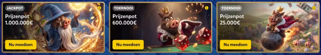 Available Tournaments at Kingia
